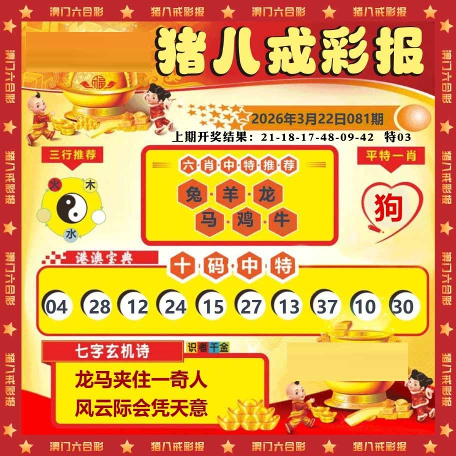 081期猪八戒彩报[图]